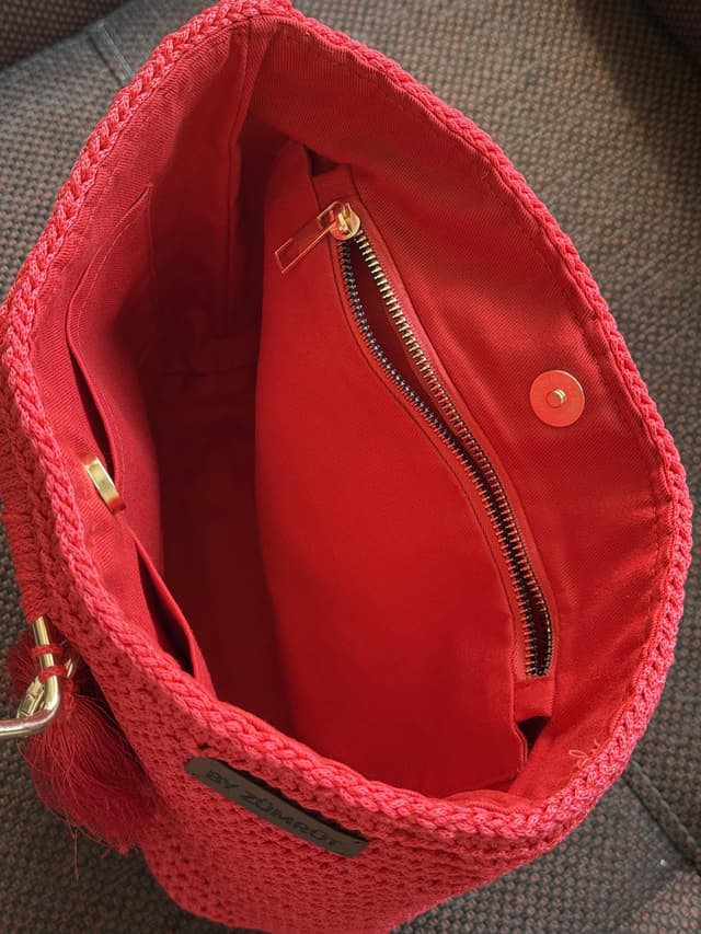 Coral Gold-Handle Tote — 3 / 3