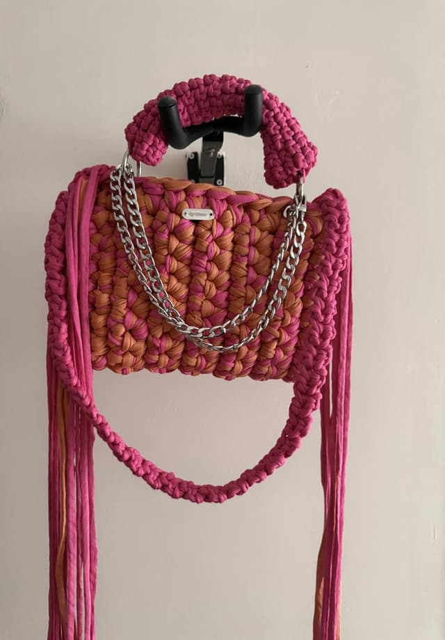Pink Fringe Bag